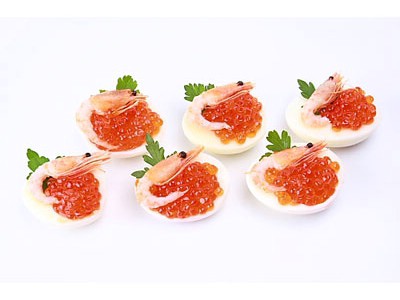 Яйца с красной икрой 1200 Яйца с красной икрой 1200